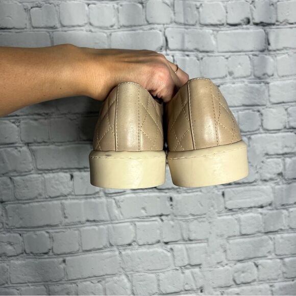 NEW Bernardo taupe quilted leather chunky sole sneakers size 9M - Picture 6 of 10